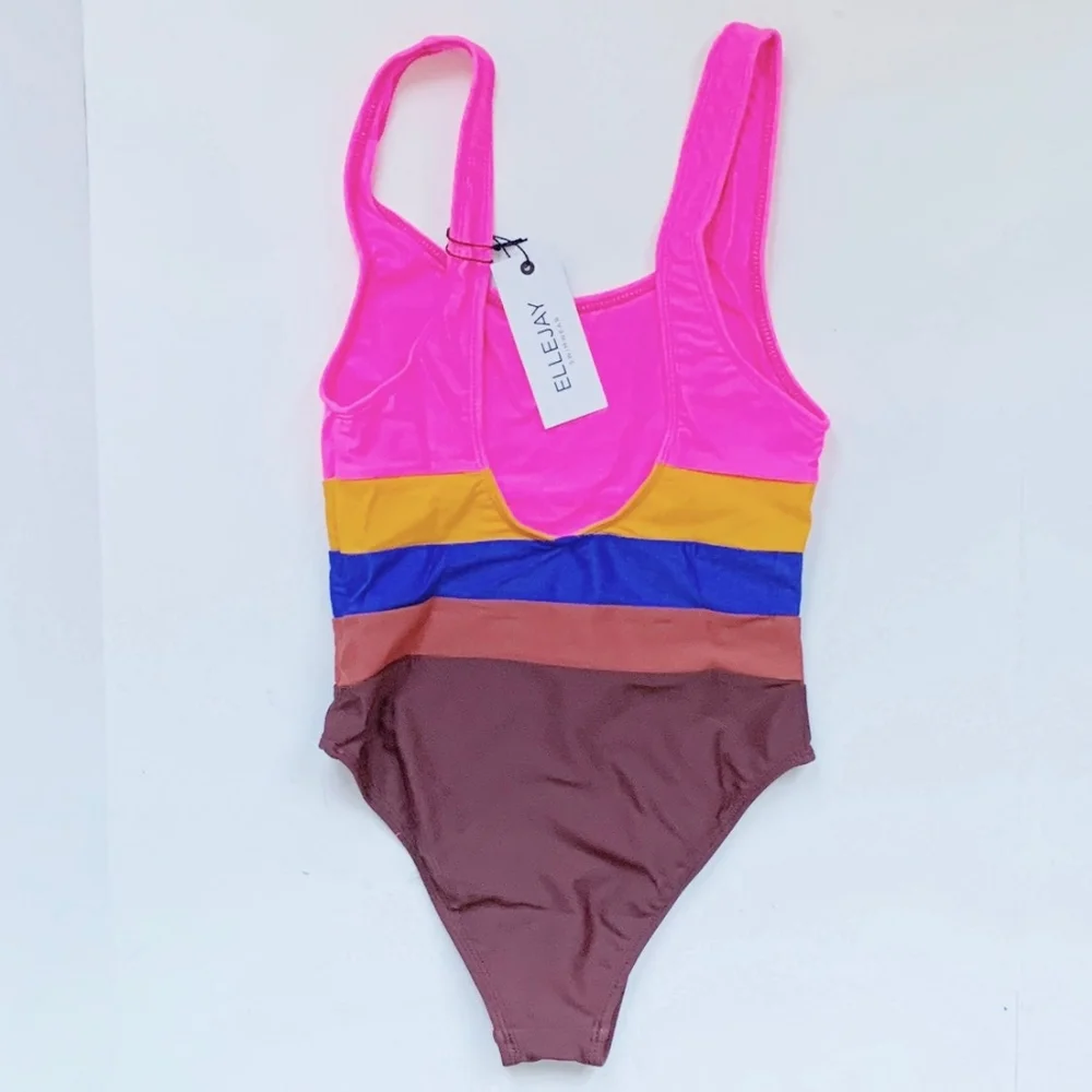 NWT Ellejay Randall striped one piece